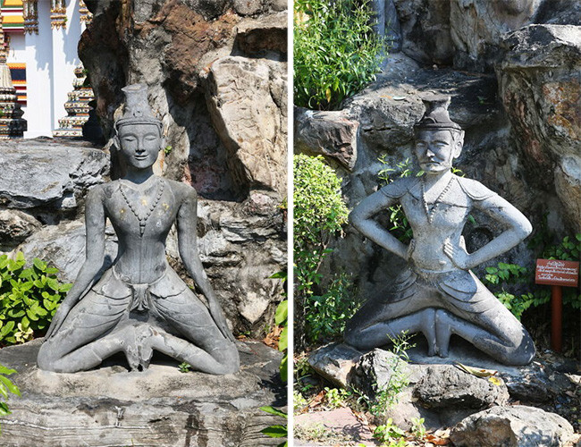 魯士瑜伽塑像