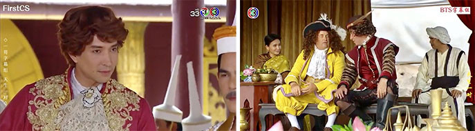 泰國與西方外國人互動&泰國第3台電視劇「天生一對」劇情擷圖