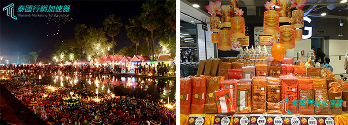 三寶佛節超市禮佛用品出售&泰國水燈節