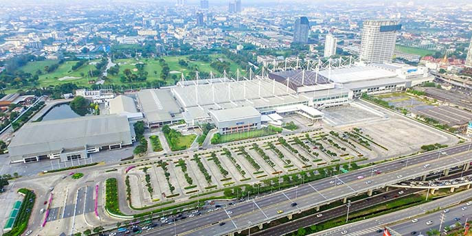 曼谷國際貿易展覽中心 BITEC (Bangkok International Trade & Exhibition Centre)俯視圖